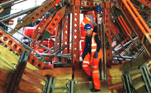 Image showing tunnel falsework used throughout Crossrail construction project