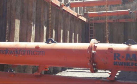 shoring excavation for G-TEM's manufacturing facility