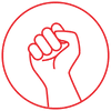 icon of fist for courage