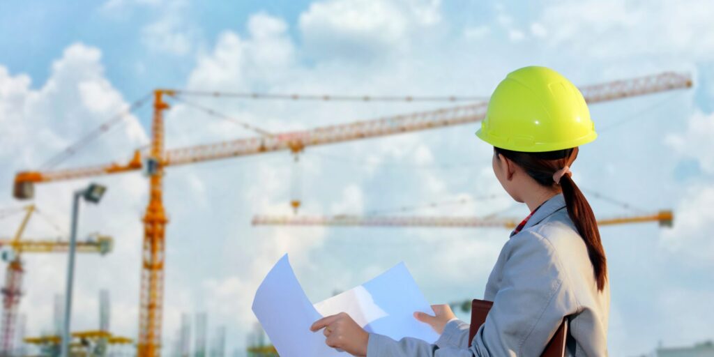 person on building site